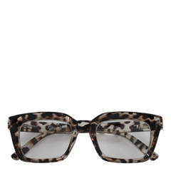 Læsebriller m. leopardmønster inkl. etui grå og sort by Chic Antique