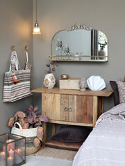 Spejl m. hylde og dekor, H56/L85/B16 cm antique messing by Chic Antique