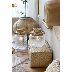 Lanterne med hulmønster Antik Messing 34x10x10 cm by Chic Antique