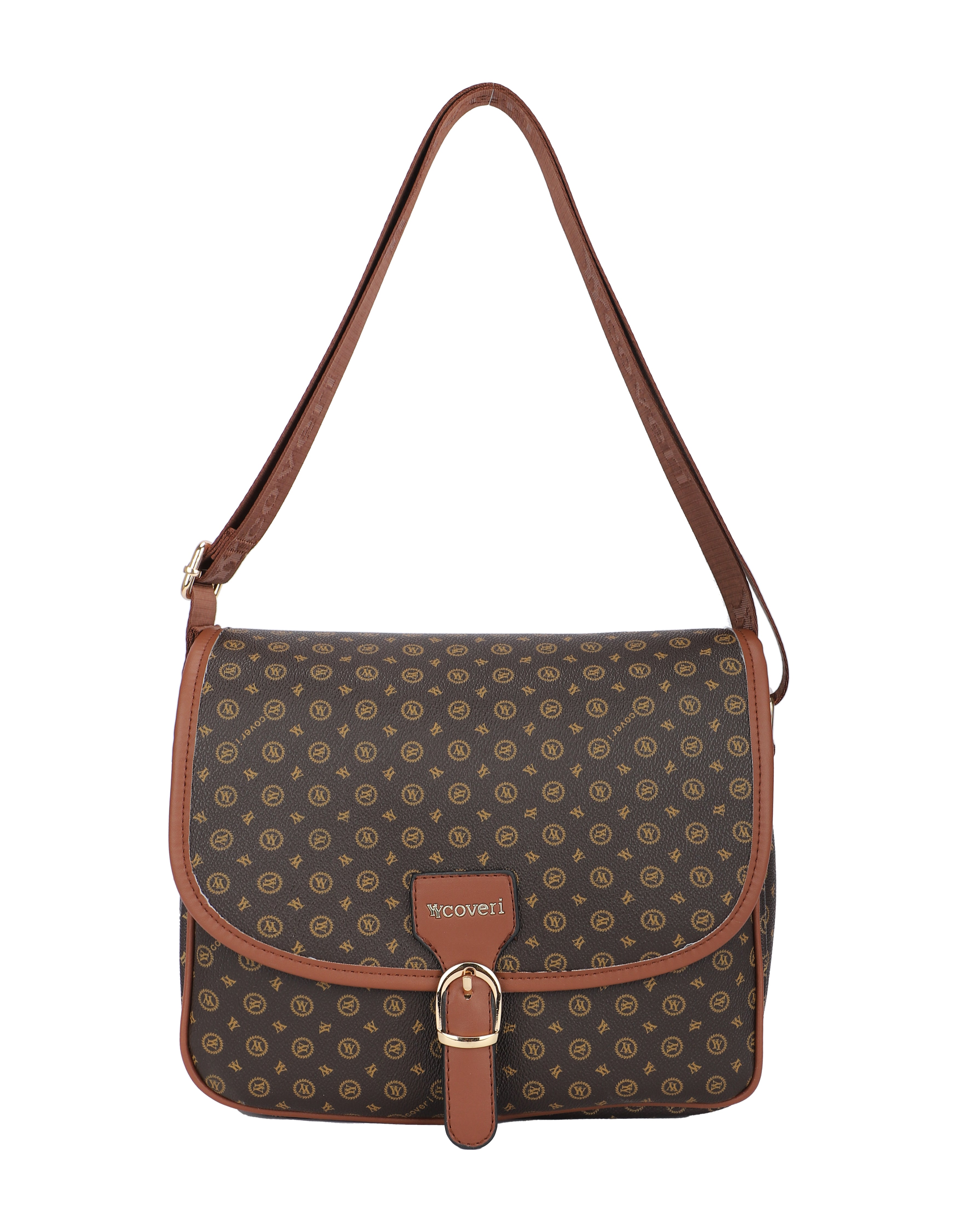 Mønstret taske med bæltelukning 26x10x22 by Krone 1