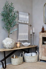 Knagerække, H10/L80 cm antique messing by Chic Antique