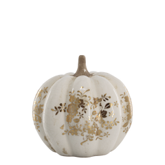 Anniversary Melun Græskar 17,5x18,5 cm Antique Hvid med Gulddetaljer by Chic Antique