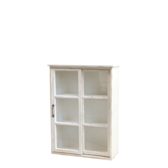 Skab til væg m. skydedøre 70x52x20cm antique creme by Chic Antique