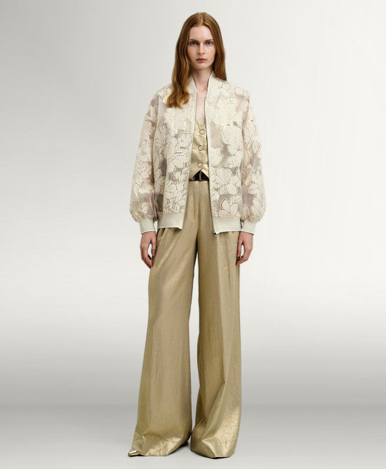 Access Fashion Organza bomber-jakke med blomster by Access Fashion