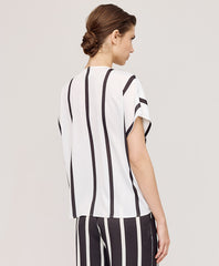 Access Fashion Wrapbluse med striber by Access Fashion