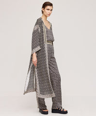 Access Fashion Kimono med broderi og leo print by Access Fashion