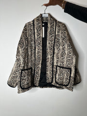 Quiltet satin slangeprint jakke - ITJULI25 by 5 Star