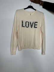 Strikbluse med love perler og bling - ITJULI25 by Z-Studio