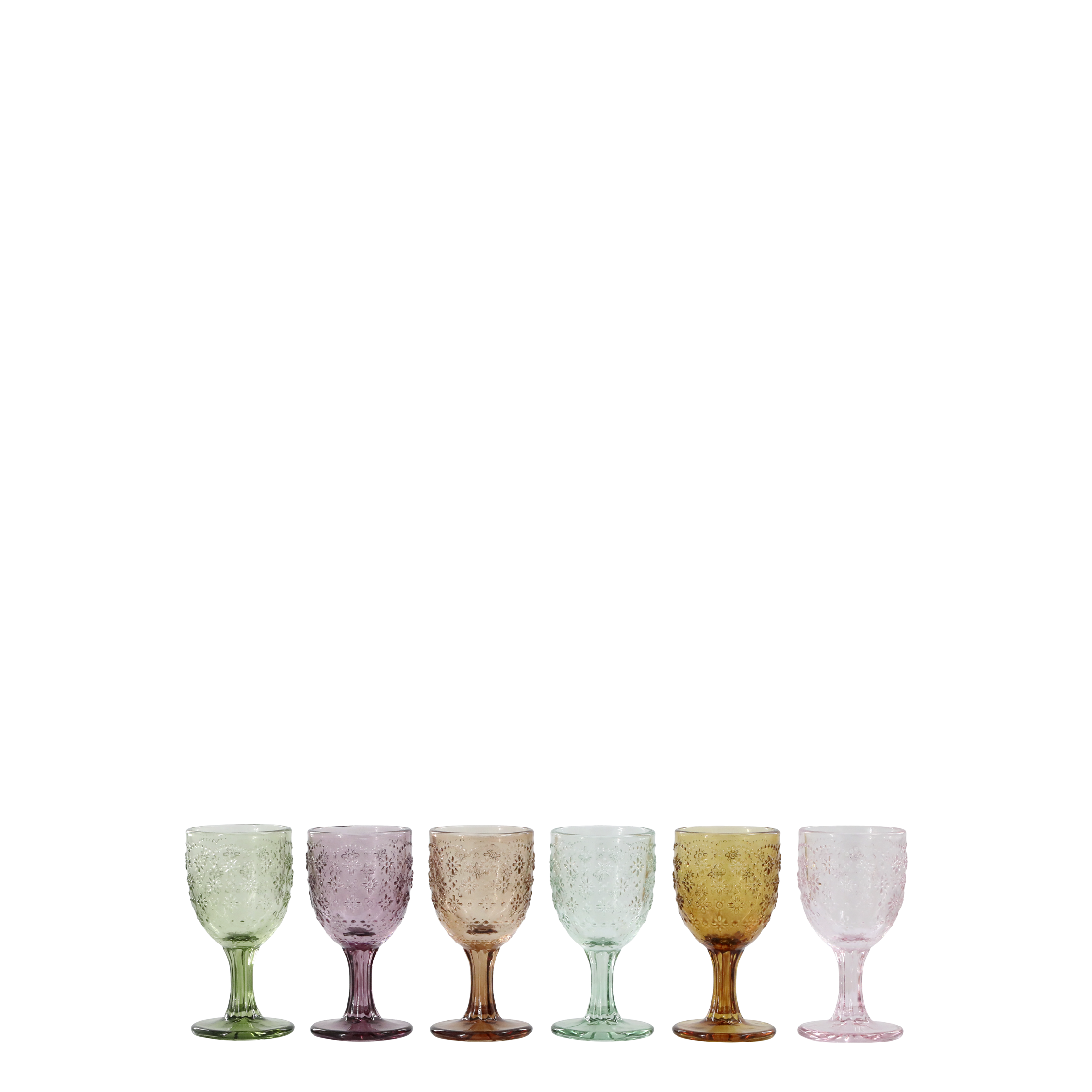 Saint-Émilion Glas med Mønster 10,5x5 cm Assorterede Farver by Chic Antique