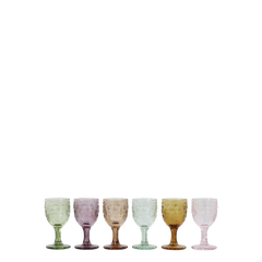 Saint-Émilion Glas med Mønster 10,5x5 cm Assorterede Farver by Chic Antique