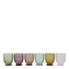 Saint-Émilion Glas med mønster 10x8 cm – Assorterede farver by Chic Antique