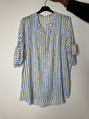 Stribet skjorte med blomster - ITJULI25 by NDJ