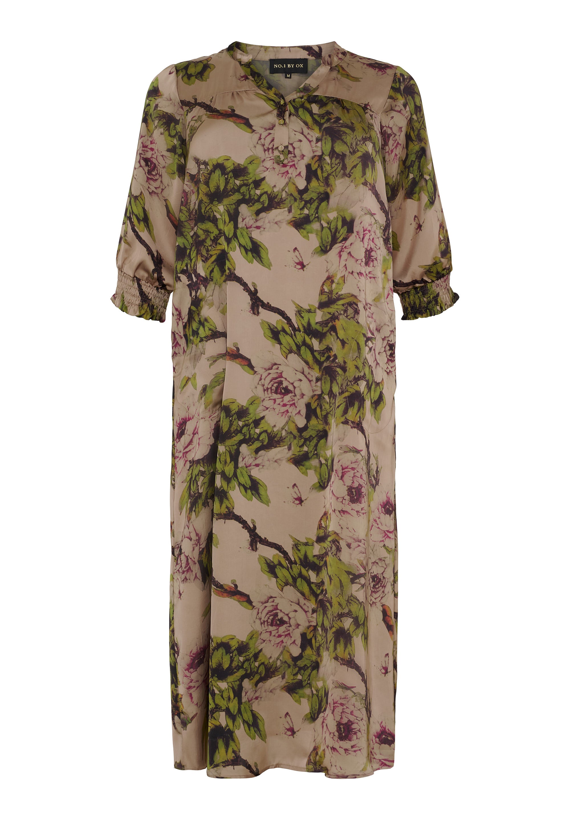 No. 1. By Ox Lang kjole med halve ærmer og smockmanchetter by No. 1 By Ox