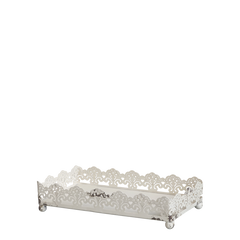 Servietholder med dekorkant Antique Creme 4,5x21x11 cm by Chic Antique