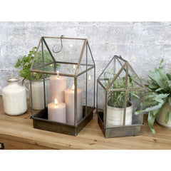 Væksthus 31 x 16 x 16 cm Antik Messing by Chic Antique