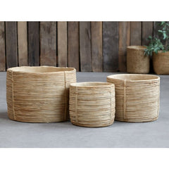 Corte Skjuler med flet mønster 24 x Ø34 cm Antique natur urtepotte by Chic Antique