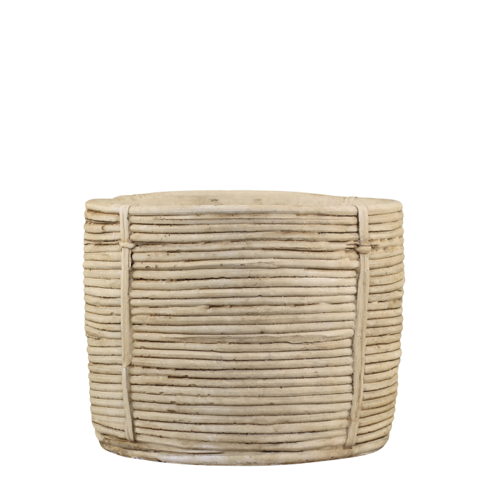 Corte Skjuler med flet mønster 24 x Ø34 cm Antique natur urtepotte by Chic Antique