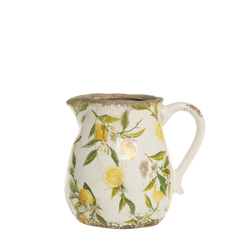 Limone Jug m. citronmotiv 16x13 cm – Creme (Levering primo maj) by Chic Antique