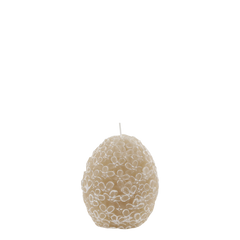 Vienne Støbellys med bladmønster 11x8,5 cm Latte by Chic Antique