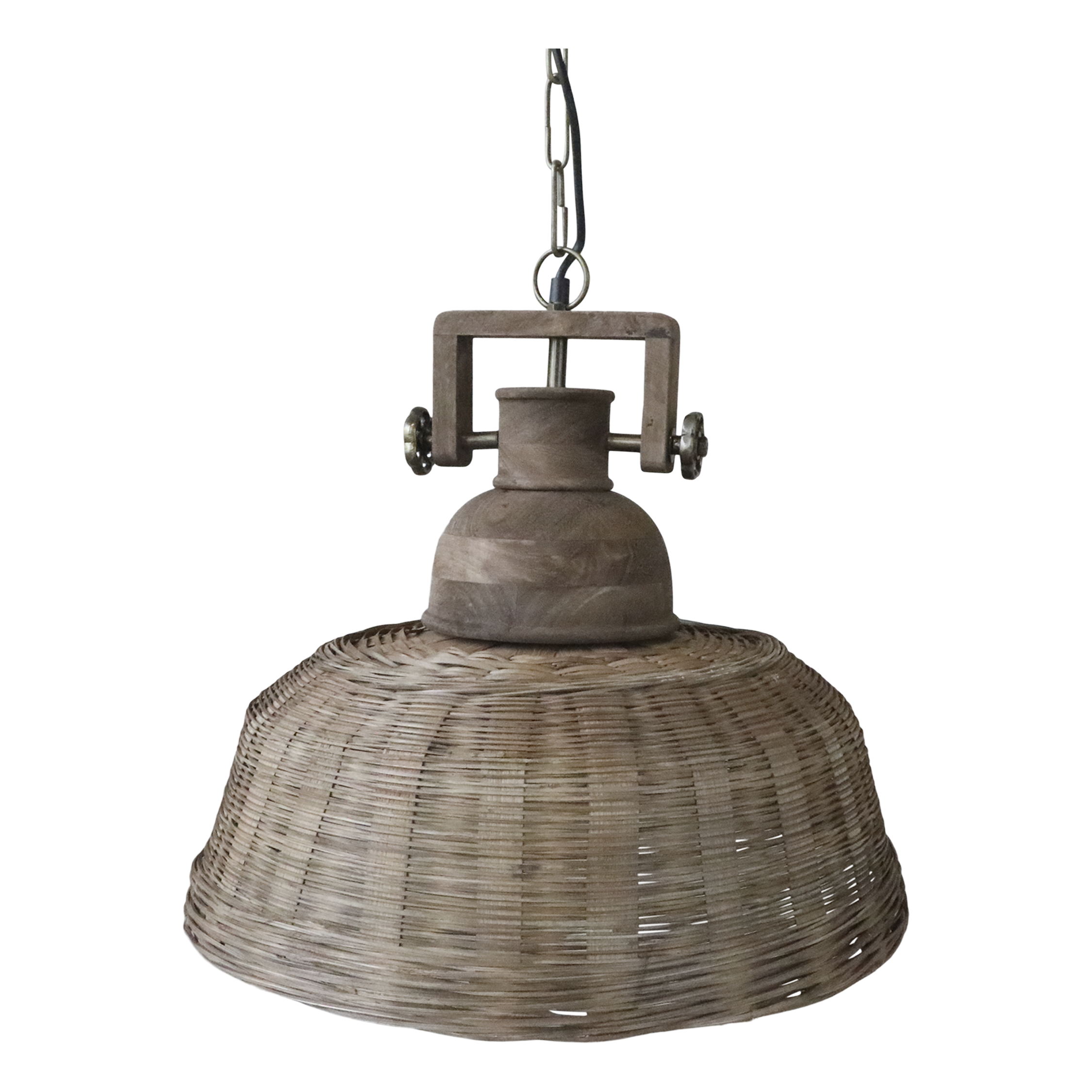 Lampe i rattanflet 43x50 cm natur by Chic Antique