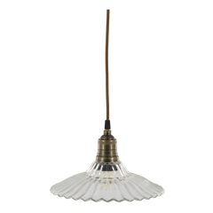 Lampe m. messingtop, H14/Ø26 cm klar by Chic Antique