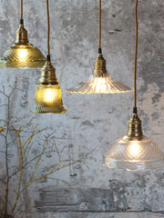 Lampe m. messingtop, H14/Ø26 cm klar by Chic Antique