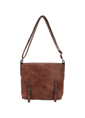 Crossbody taske med bæltelukning 30x10x28 by Krone 1