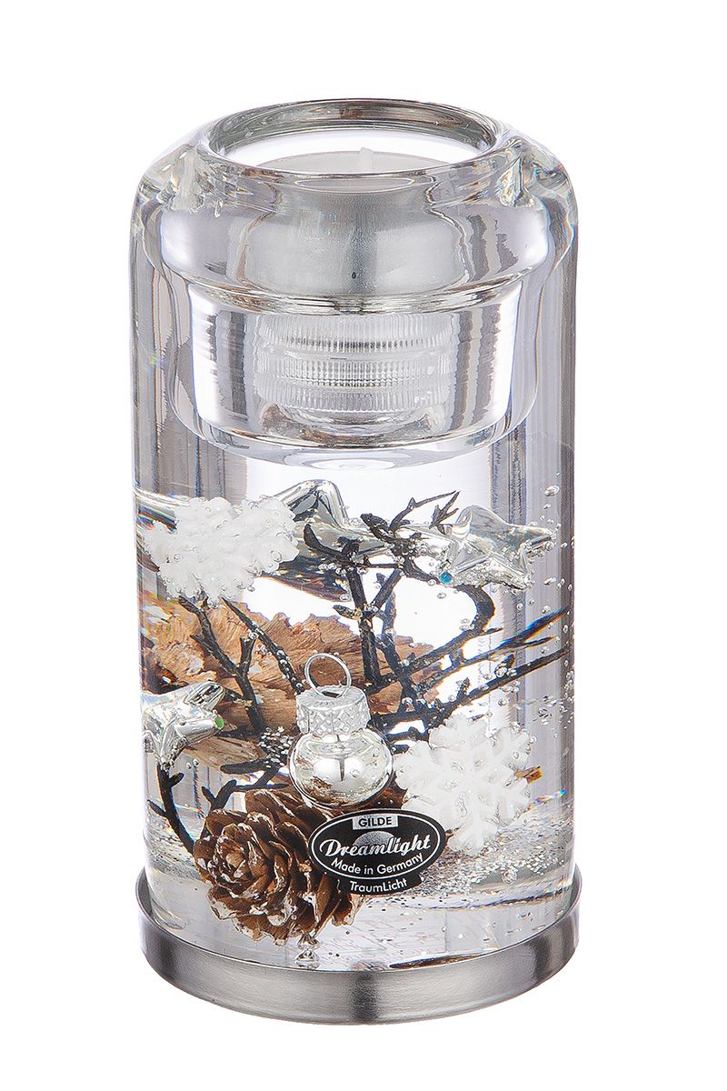 Fyrfadsstage med dekoration 14,5 x 7,2 cm by Gilde