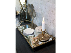 Spejlfad med håndtag 8x47,5x25 cm Antique messing by Chic Antique