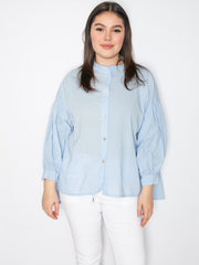 Skjorte med pufærmer by Shining Moda