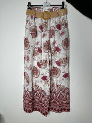 Bukser med print og bælte - ITJULI25 by Renee