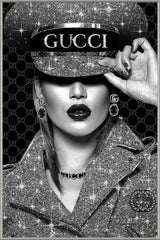 Indrammet vægmaleri Greeting Lady 80x120 cm by L.C Wholesaler