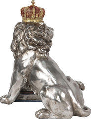 Dekorativ løve med krone og bøger 42x25x44 cm by C&E