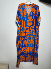 Mønstret kjole med rib ærme - ITJULI25 by Aster