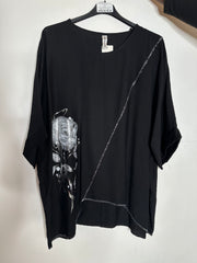 Bluse med sølv syning og print - ITJULI25 by G9