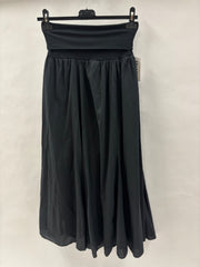 Lang Ensfarvet Nederdel med Høj Talje