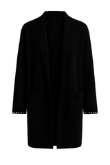 Strikcardigan med bling kant by Krone 1