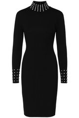 Sort strik kjole med bling turtleneck - ITNOV24 by Krone 1