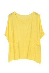 Oversize bluse med lommer - Brystmål 160cm by Miss Moon