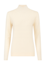 Strikbluse med bling og krave by Krone 1