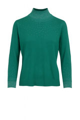 Strikbluse med bling og krave by Krone 1