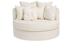 Fauteuil Hayley Sheep Cream – Elegant loungestol i blød fårepels-look 132x105x75 cm by CM