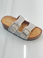 Kilehæl sandaler med bling by Gioa