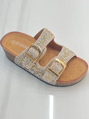 Kilehæl sandaler med bling by Gioa
