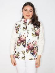 Vendbar vest med blomster print by CL Fashion