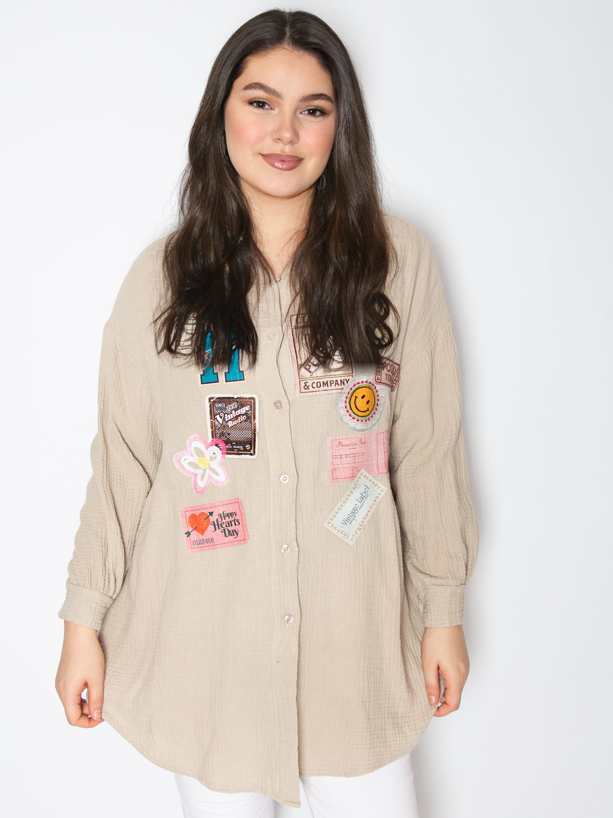 Skjorte med patches - ITFEB25 by 5 Star