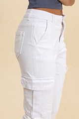 Cargobukser med elastik og skrålommer by Krone 1