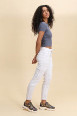 Cargobukser med elastik og skrålommer by Krone 1