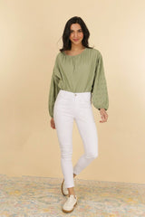 Hvide push up jeans små størrelser by Krone 1