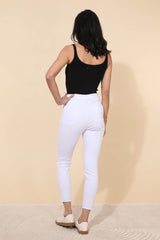 Hvide jeans med guld knappe front by Krone 1